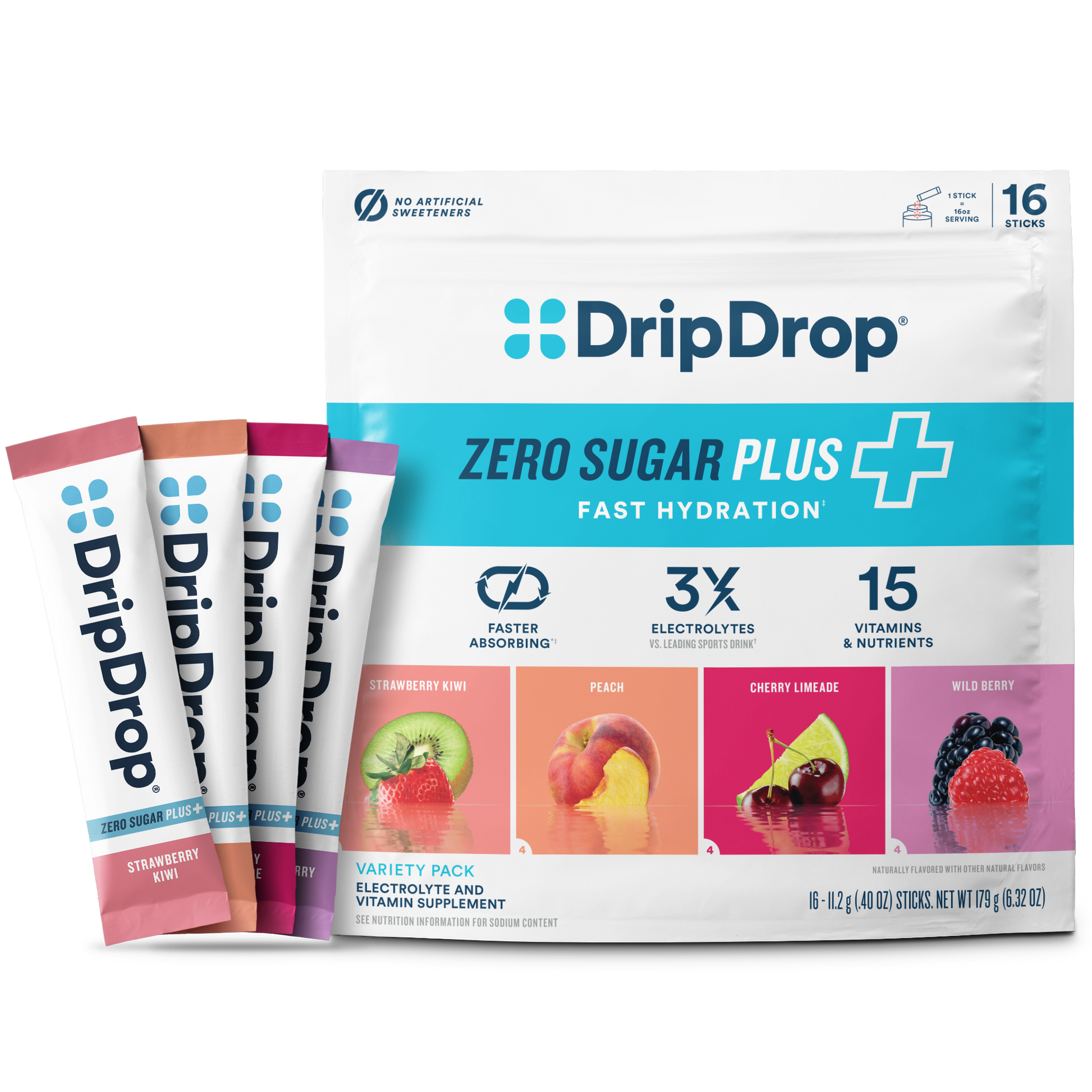 dripdrop-zero-sugar-plus-strawberry-kiwi-peach-cherry-limeade-wild-berry-16-oz-sticks-16-count-h5 Pouch_16ct_Front16ozSticks_VSPlus_Variety_B.png