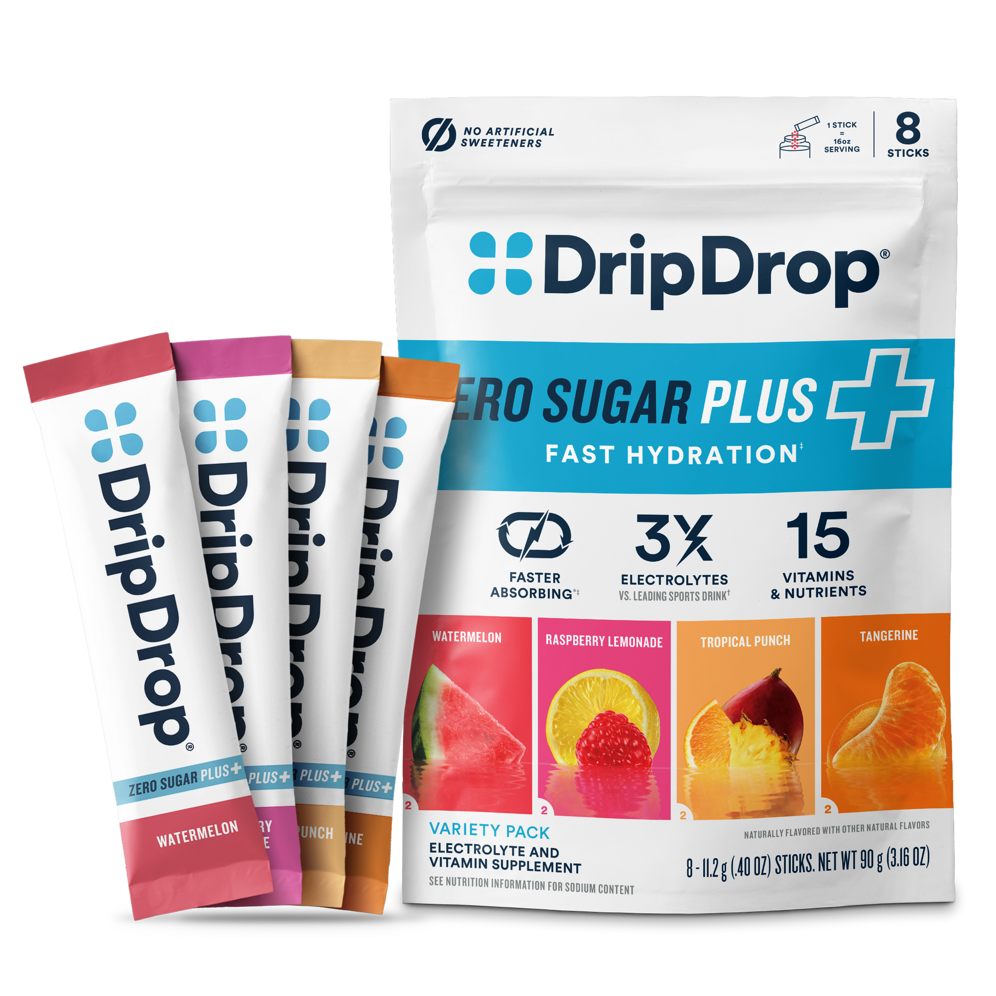 dripdrop-zero-sugar-plus-watermelon-tangerine-tropical-punch-raspberry-lemonade-16-oz-sticks-8-count-g5 Pouch_8ct_Front16ozSticks_VSPlus_Variety_A.png